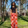 Orange Wide Leg Trousers