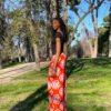 Orange Wide Leg Trousers