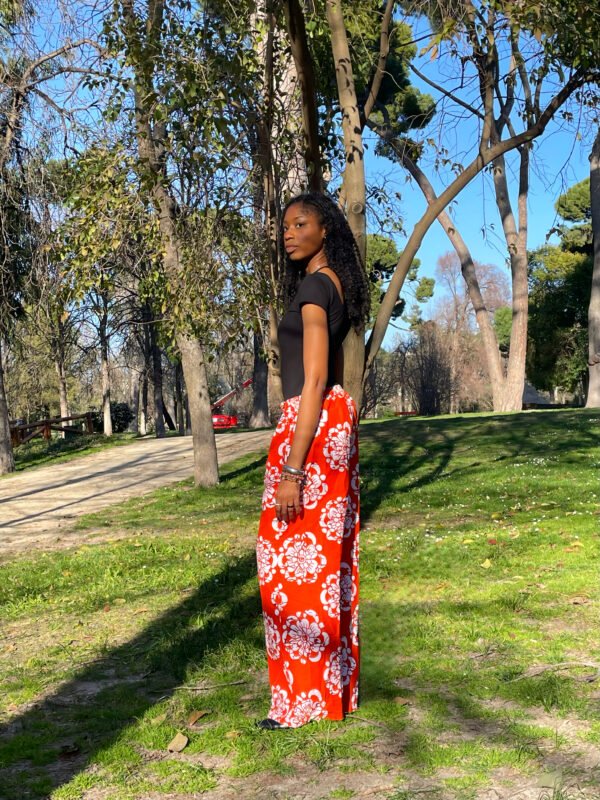 Orange Wide Leg Trousers